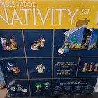 Wood Nativity Set 16 Piece Hand Painted Solid Wood Christmas Decor