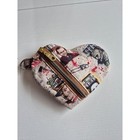 Heart-shaped Horror Character Pouch     Spooky Accessory With Internal Split Ring