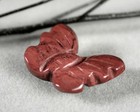 Carved Rainbow Red Jasper Gemstone Butterfly Totem Spirit Animal Figurine 8865