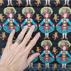 Sale  Deadstock Atsuko Matano Vintage Handkerchief Dancing Girl   Teddy Bear Nwt