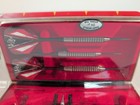 Dart World Piranha Ii Steel Tip Darts 90  Tungsten 24g Top Spin Vintage New Case