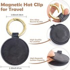 1pc Magnetic Hat Clip On Bag Hat Holder For Handbag Backpack Luggage Pu Leather