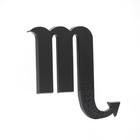 Scorpio Black Zodiac-sign Car Emblem -  3  X 3   - Horoscope   Astrology Decal 