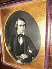 1840s 1 4 Daguerreotype Photo Man Plumbe Case  Old Note In Case From 1974 