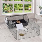 Small Animal Playpen Cage W  Rolling Caster  Water Bottle  35  L