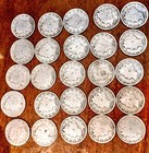 Vintage Us Liberty Head  v  Nickel 5 Cent Bulk Lot Of 25 Nickels 1883-1912