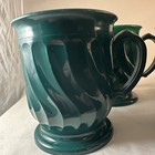 Set Of6 Turnbury By Dinex 3000 Vintage Coffee Mugs Plastic Rich Green Pedestal