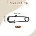 20pcs Safety Pins 27mm Electroplated Large Safety Pin For Clothes Black