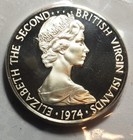 1974 British Virgin Islands Proof Sterling Silver One Dollar Mint Sealed