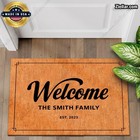 Personalized Family Name Doormat - Custom Welcome Mat For Rustic Home Decor