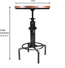 Industrial Bar Table 31 5-41 3  Adjustable Pub Table Kitchen Dining Coffee Bi   
