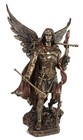 14  Saint Gabriel Archangel W  Horn And Cross Statue Bronze Finish Angel