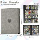 1024 Pocket Card Binder 16 Pocket Trading Card Binder   side Loading Collectible C