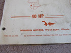 Johnson Antique Outboard Motor Original Factory Service Manual 40hp 1970 Jm-7008