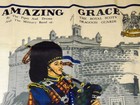 Vtg Scottish Linen Tea Towel Amazing Grace Royal Scots Dragoon Guards Bagpipe