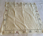 1 Pottery Barn Euro Pillow Sham Sky Light Blue Yellow Tan White Peony Floral -m8