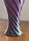Bohemian Iridescent Twisted Glass Vase By Rindskopf C 1900 Excellent Condition