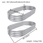 Metal Raised Garden Bed 1 2 4setsgalvanized Planter Box For Vegetables 4x2x1ft
