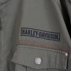 Harley Davidson 4xl Olive Green Field Jacket Military Utility Embroidered