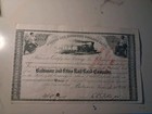 Sling s     rare 1889 Baltimore   Ohio Railroad Company Stock Certificate