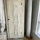 Floral White Lace Applique Door Curtain Antique French Fabric Textile Drape
