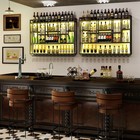 15 Color Led Lights Wine Rack 50  Bottles Capacity Wall Mounted Liquor Display