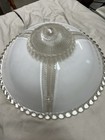 Vintage Art Deco 3-hole Chain Light Glass Shade 1940s Style