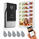 Wlan Video Doorbell System Intercom Entry System 7   Full Touch 6x Monitor 1080p