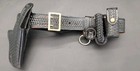 Vtg Dutyman 1021u Police Duty Belt 34 Black Basketweave Leather Holster   More 