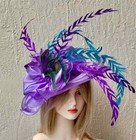 Kentucky Derby Hat Church Tea Party Hat Wedding Hat With Wide Brim