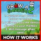     grow A Garden 2   All Items  Seeds  Sheckles  Gamepass   Gag2 Fast   Easy