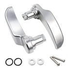 Saddlebag Latch Lever Aluminum Saddle Bag Lid Lifters Gloss Silver