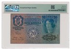 Austria Banknote 20 Kronen 1919 Pmg Ms 65 Epq Gem Uncirculated