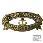 Captains Quarters Sign Nautical Plaque Ship Boat Sign Antique Wall Home Decor