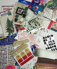 Huge Lot 3 Lbs 13 Oz  Scrapbooking  Art  journal Making Supplies Stickers Paper