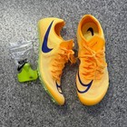 Nike Zoom Ja Fly 4 Track   Field Sprinting Spikes Mens 8 5 Citron Orange Dr2741