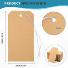 100 Pack Manila Shipping Tags With Elastic String Blank Labeling Tags With Strin