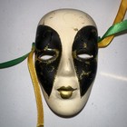 Vtg Mini New Orleans Mardi Gras Clay Ceramic Hanging Decorative Fancy Masks 3 