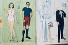 Vintage Whitman Bride   Groom Paper Dolls 1968 Uncut Best Man maid Honor Wedding