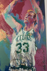 Leroy Neiman 20x30 Poster Signed Larry Bird Auto Autograph Boston Celtics Coa