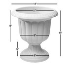 Novelty Classic Urn Garden Pot planter  Plastic  Stone Color- 14 Inch  2 Pack 