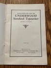 Vintage Underwood Typewriter Models 3  4    5 1920 Copyright User Manual 