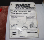 Cox Wings Vintage Gas Powered Airplane  Factory Sealed New   Circa 1977