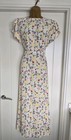 Vintage 1930s 1940s Style Floral Wedding Party Midi Cocktail Dress Size 16
