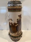 Large Villeroy Boch Mettlach Beer Stein Vintage Antique Exquisite