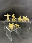 1950s Vintage 13 marx Happi Farm Figures -figurines animals And People