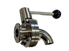 1 5  Inch 38mm  2 od  Tri Clamp Sanitary Butterfly Valve Stainless Steel 316