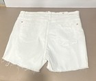 Judy Blue Women s White Cut Off Distressed Stretch Denim Shorts Shark Bite 2xl