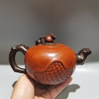 Yixing Clay Teapot Ornament Exquisite Carved Lifelike Intricate Organic Relief