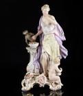 Rare 19thc Antique Meissen Figurine Allegory Of The Five Senses  taste 